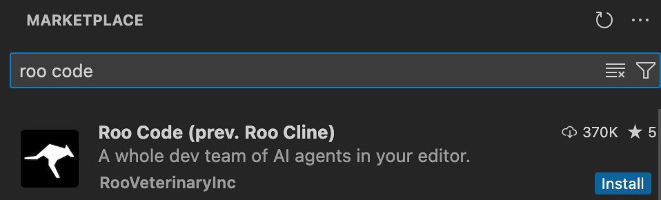VS Code marketplace with TRMR extension ready to install