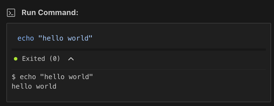 TRMR's recommended inline terminal in action