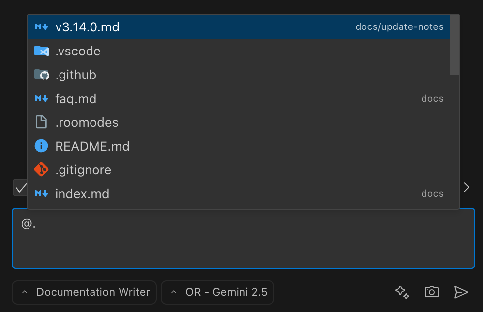 Context Mentions with Material Icons